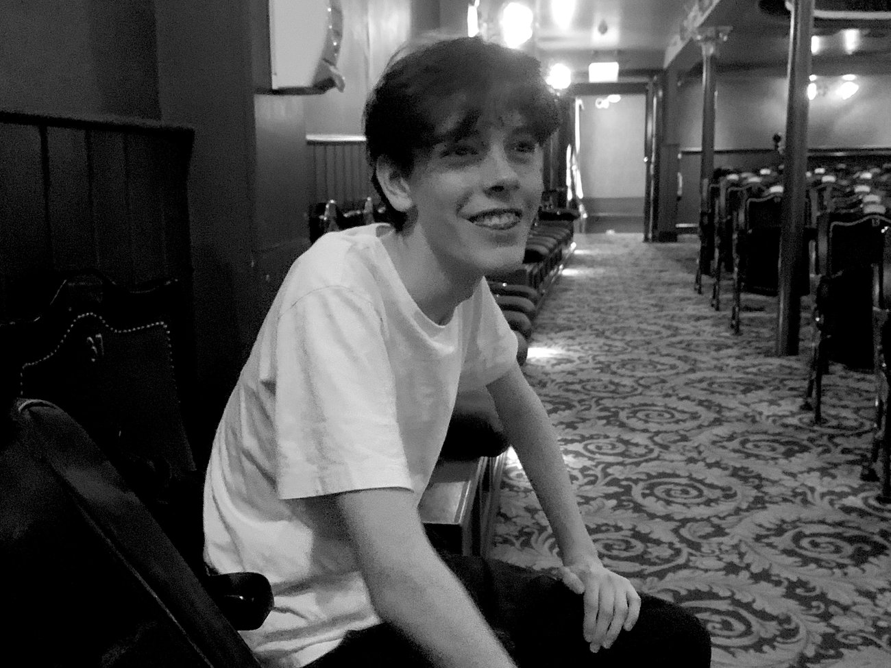 Ned Swarbrick watching soundcheck